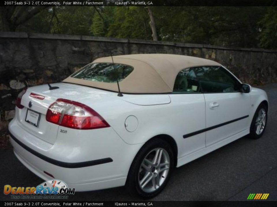 2007 Saab 9-3 2.0T Convertible Polar White / Parchment Photo #8