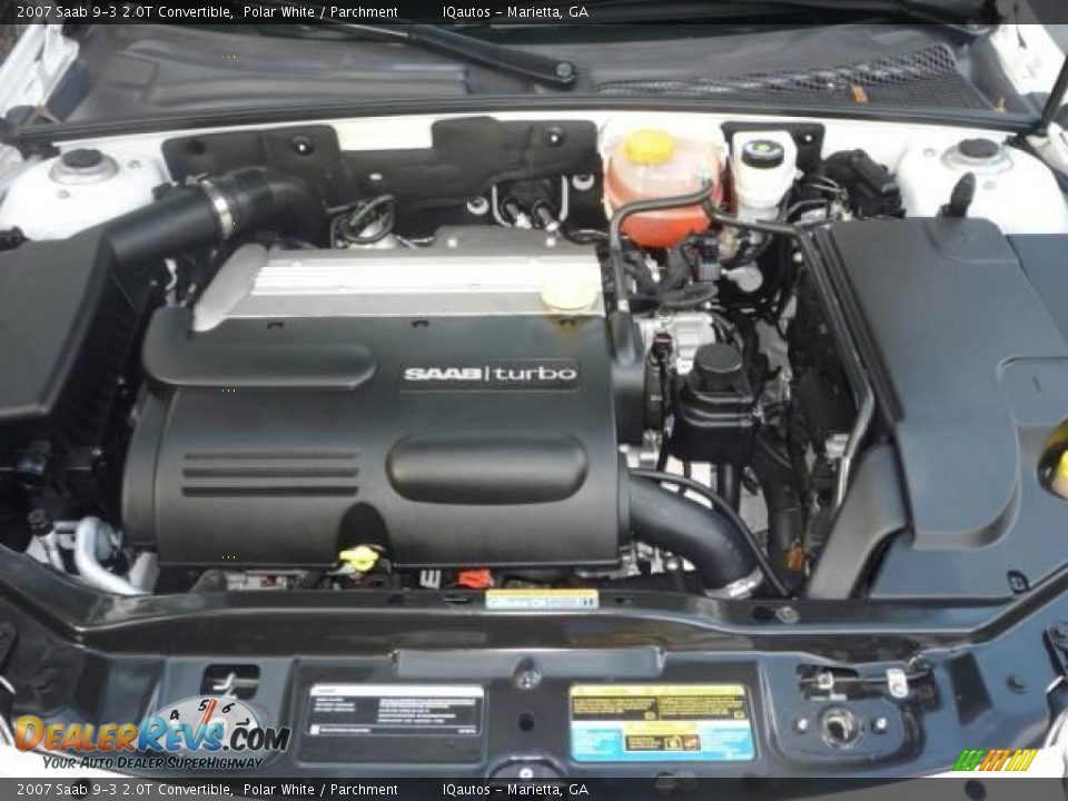 2007 Saab 9-3 2.0T Convertible Polar White / Parchment Photo #9