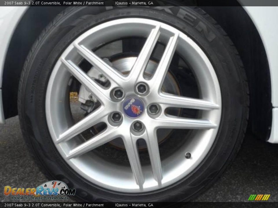2007 Saab 9-3 2.0T Convertible Polar White / Parchment Photo #10