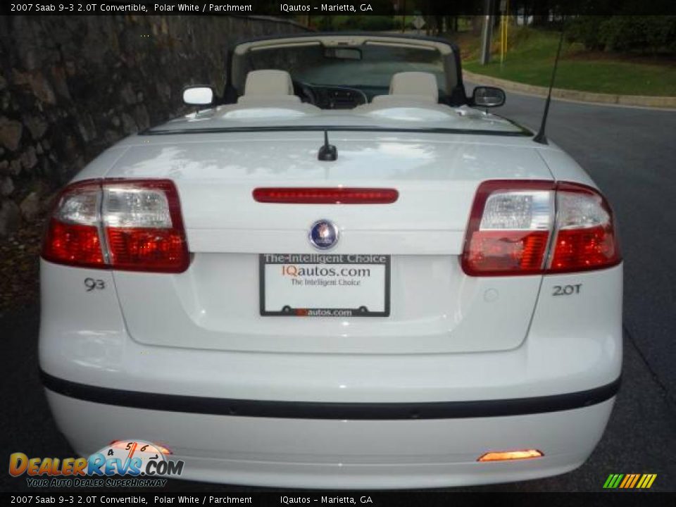 2007 Saab 9-3 2.0T Convertible Polar White / Parchment Photo #11