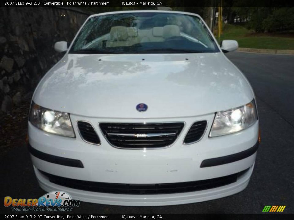 2007 Saab 9-3 2.0T Convertible Polar White / Parchment Photo #13