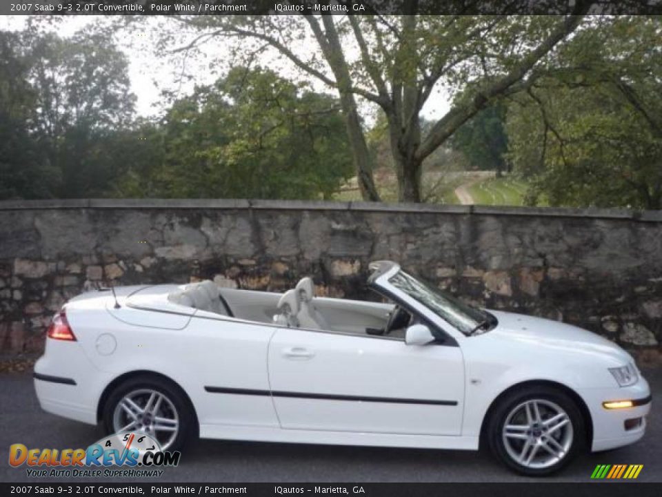 2007 Saab 9-3 2.0T Convertible Polar White / Parchment Photo #15