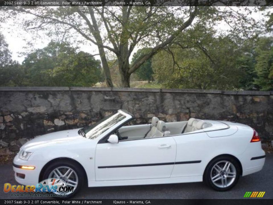 2007 Saab 9-3 2.0T Convertible Polar White / Parchment Photo #16