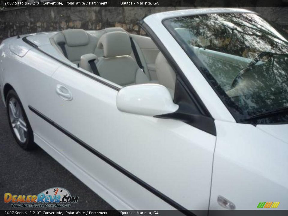 2007 Saab 9-3 2.0T Convertible Polar White / Parchment Photo #17