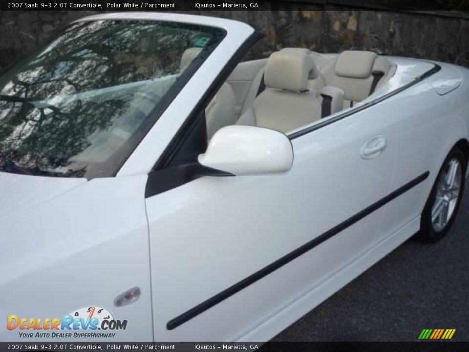 2007 Saab 9-3 2.0T Convertible Polar White / Parchment Photo #18