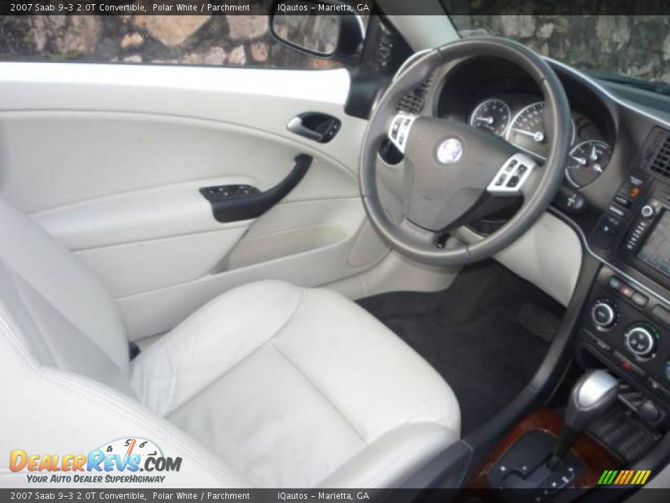 2007 Saab 9-3 2.0T Convertible Polar White / Parchment Photo #19