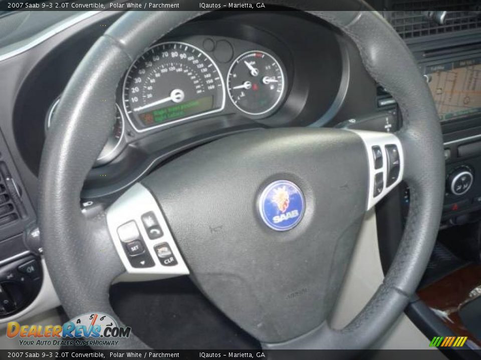 2007 Saab 9-3 2.0T Convertible Polar White / Parchment Photo #20