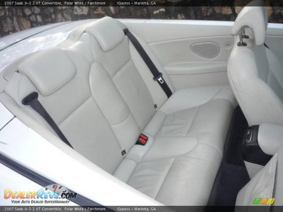 2007 Saab 9-3 2.0T Convertible Polar White / Parchment Photo #26