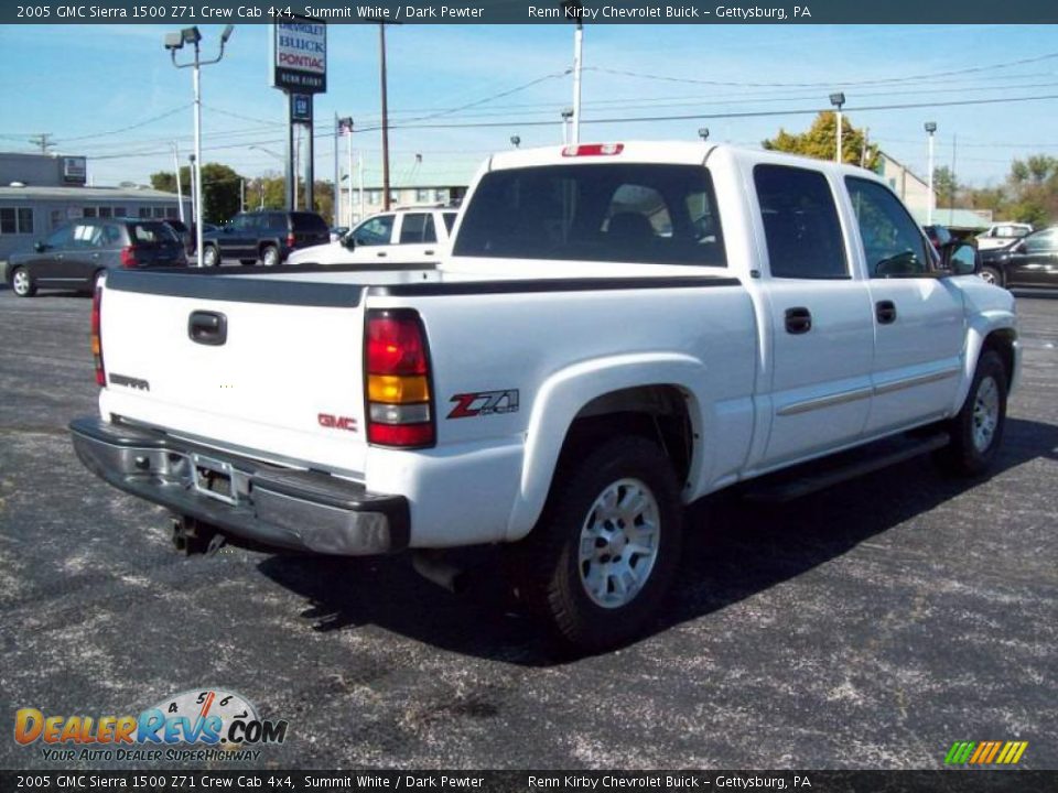 2005 GMC Sierra 1500 Z71 Crew Cab 4x4 Summit White / Dark Pewter Photo #3