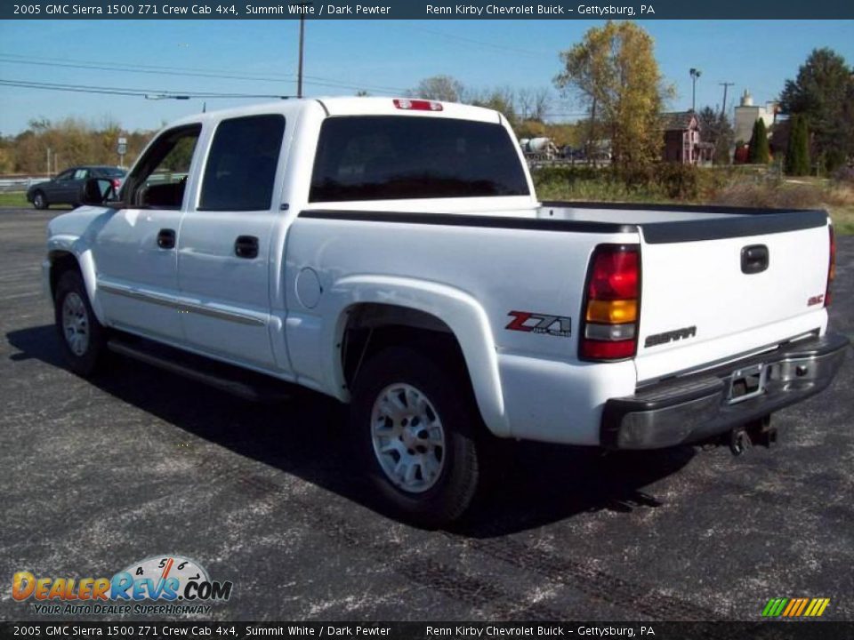 2005 GMC Sierra 1500 Z71 Crew Cab 4x4 Summit White / Dark Pewter Photo #4