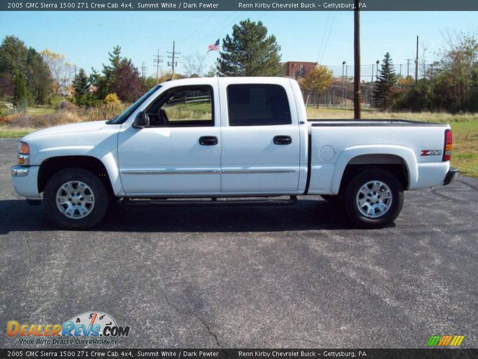 2005 GMC Sierra 1500 Z71 Crew Cab 4x4 Summit White / Dark Pewter Photo #6