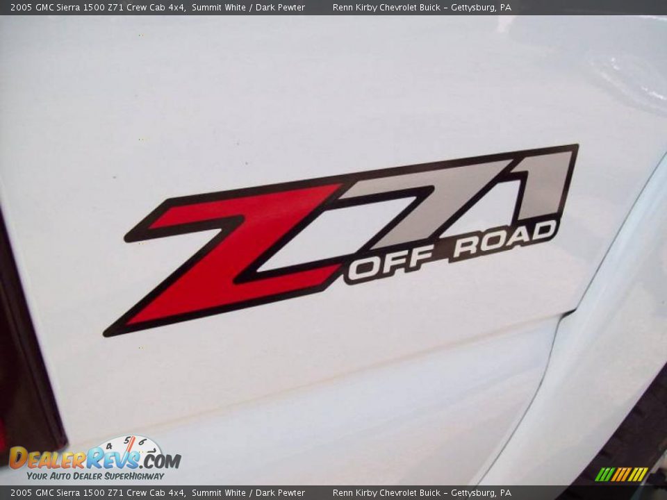 2005 GMC Sierra 1500 Z71 Crew Cab 4x4 Summit White / Dark Pewter Photo #7