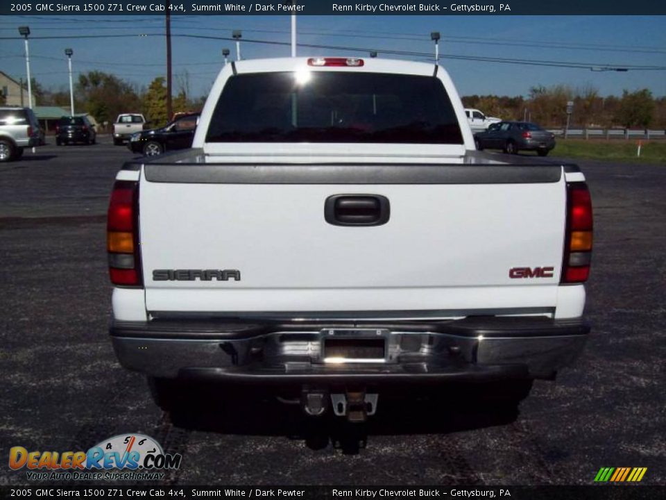 2005 GMC Sierra 1500 Z71 Crew Cab 4x4 Summit White / Dark Pewter Photo #8