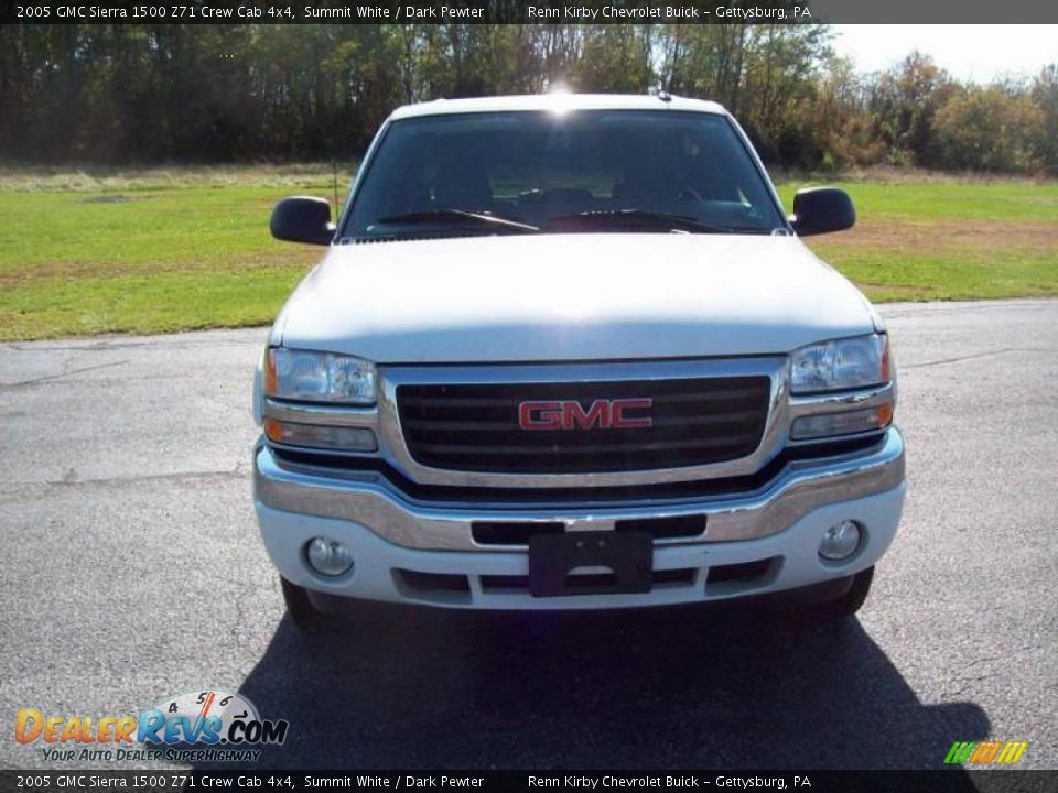 2005 GMC Sierra 1500 Z71 Crew Cab 4x4 Summit White / Dark Pewter Photo #11
