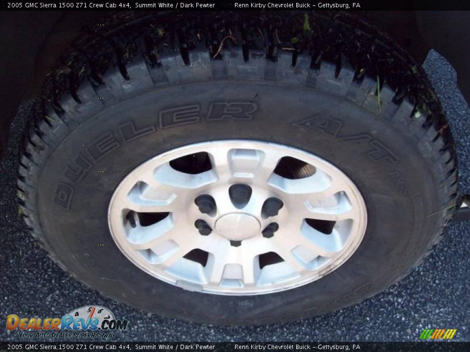 2005 GMC Sierra 1500 Z71 Crew Cab 4x4 Summit White / Dark Pewter Photo #12