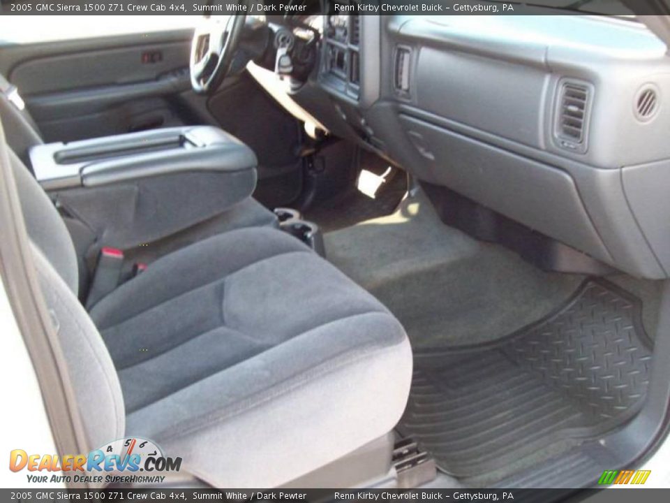 2005 GMC Sierra 1500 Z71 Crew Cab 4x4 Summit White / Dark Pewter Photo #14