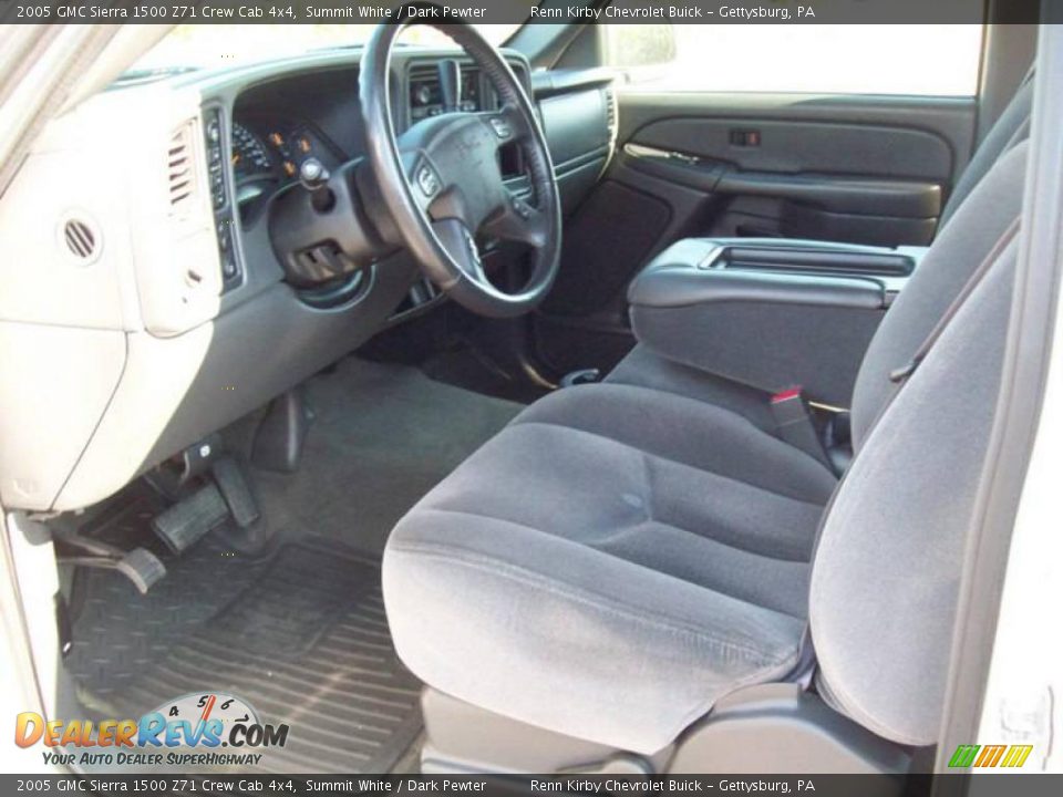 2005 GMC Sierra 1500 Z71 Crew Cab 4x4 Summit White / Dark Pewter Photo #15