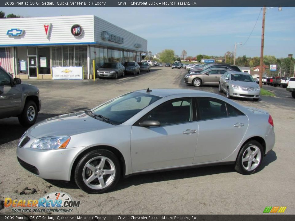 2009 Pontiac G6 GT Sedan Quicksilver Metallic / Ebony Photo #1