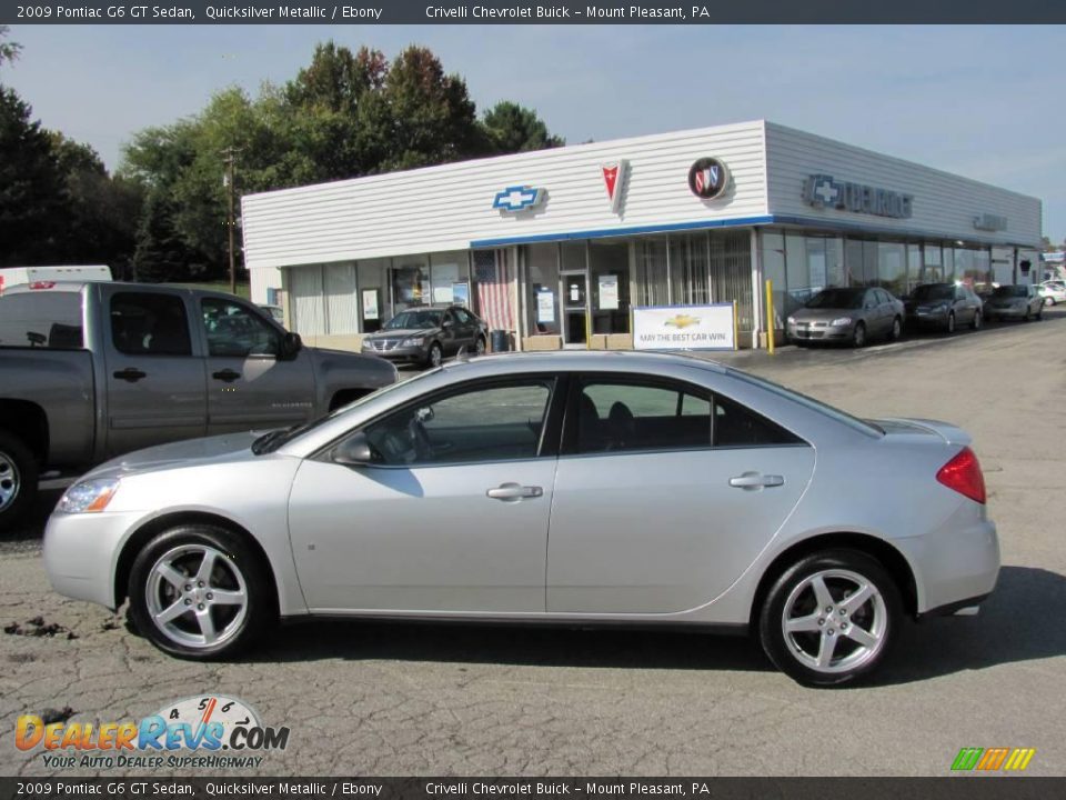 2009 Pontiac G6 GT Sedan Quicksilver Metallic / Ebony Photo #2