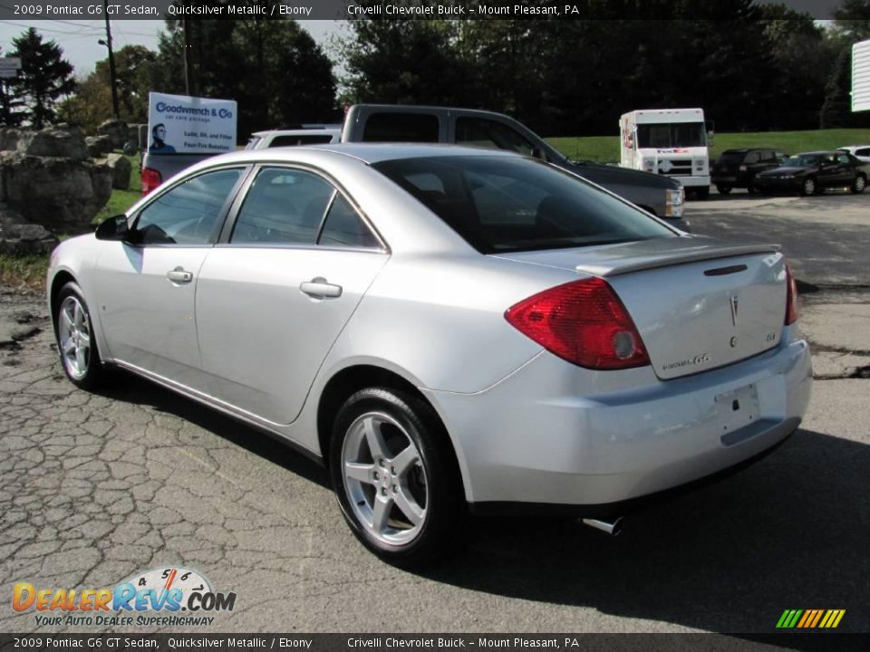 2009 Pontiac G6 GT Sedan Quicksilver Metallic / Ebony Photo #3