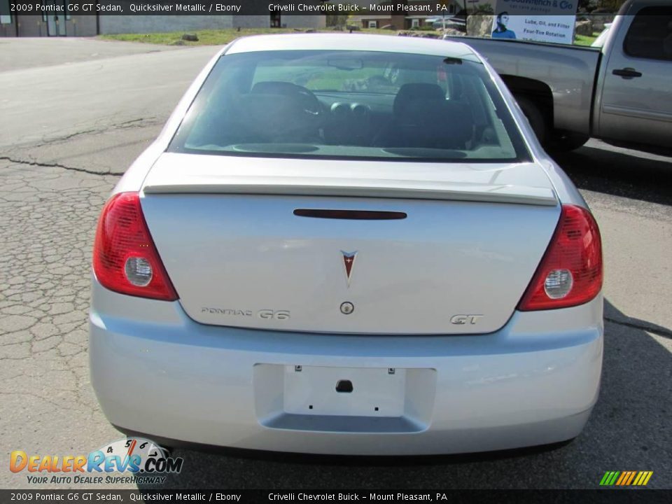 2009 Pontiac G6 GT Sedan Quicksilver Metallic / Ebony Photo #5