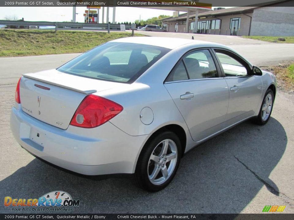 2009 Pontiac G6 GT Sedan Quicksilver Metallic / Ebony Photo #6