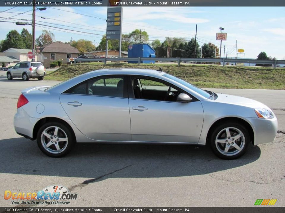 2009 Pontiac G6 GT Sedan Quicksilver Metallic / Ebony Photo #8