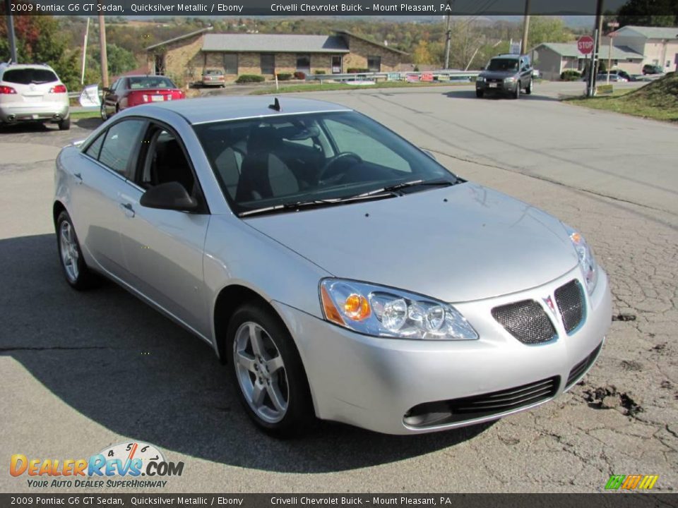 2009 Pontiac G6 GT Sedan Quicksilver Metallic / Ebony Photo #9