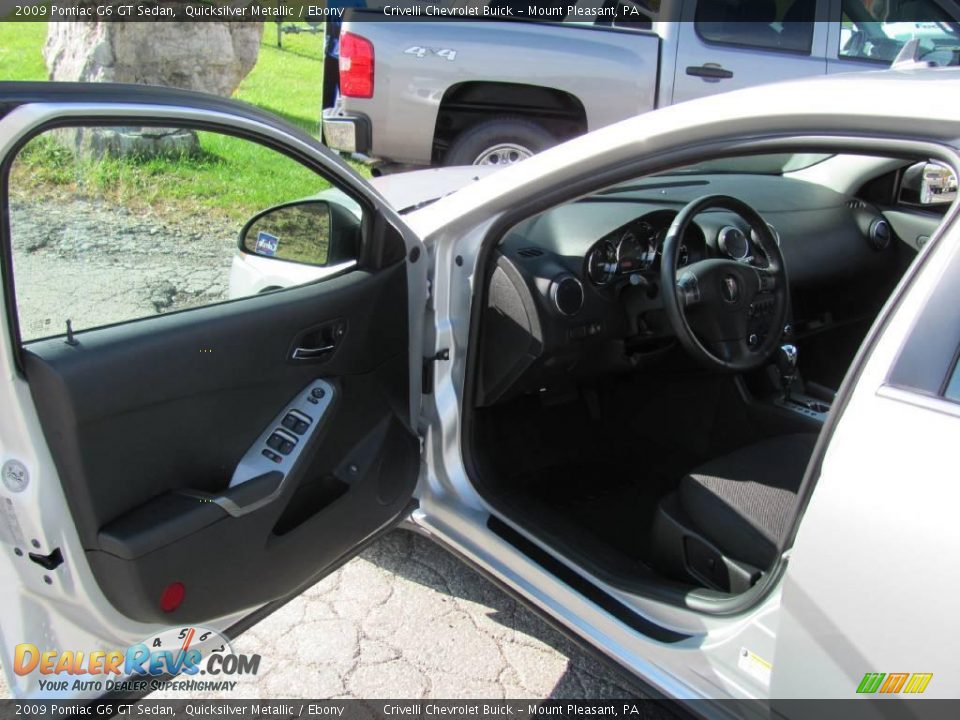 2009 Pontiac G6 GT Sedan Quicksilver Metallic / Ebony Photo #12