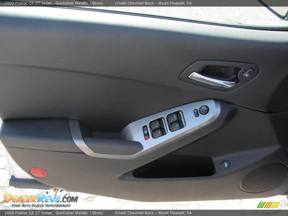 2009 Pontiac G6 GT Sedan Quicksilver Metallic / Ebony Photo #13
