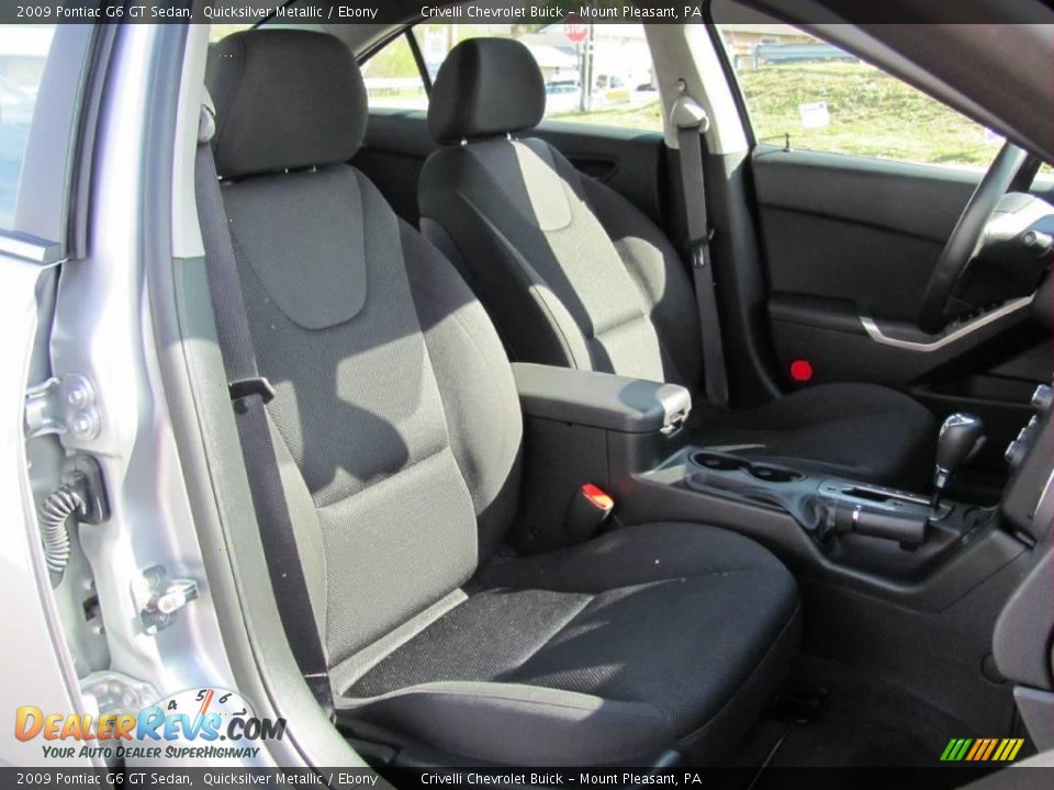 2009 Pontiac G6 GT Sedan Quicksilver Metallic / Ebony Photo #14