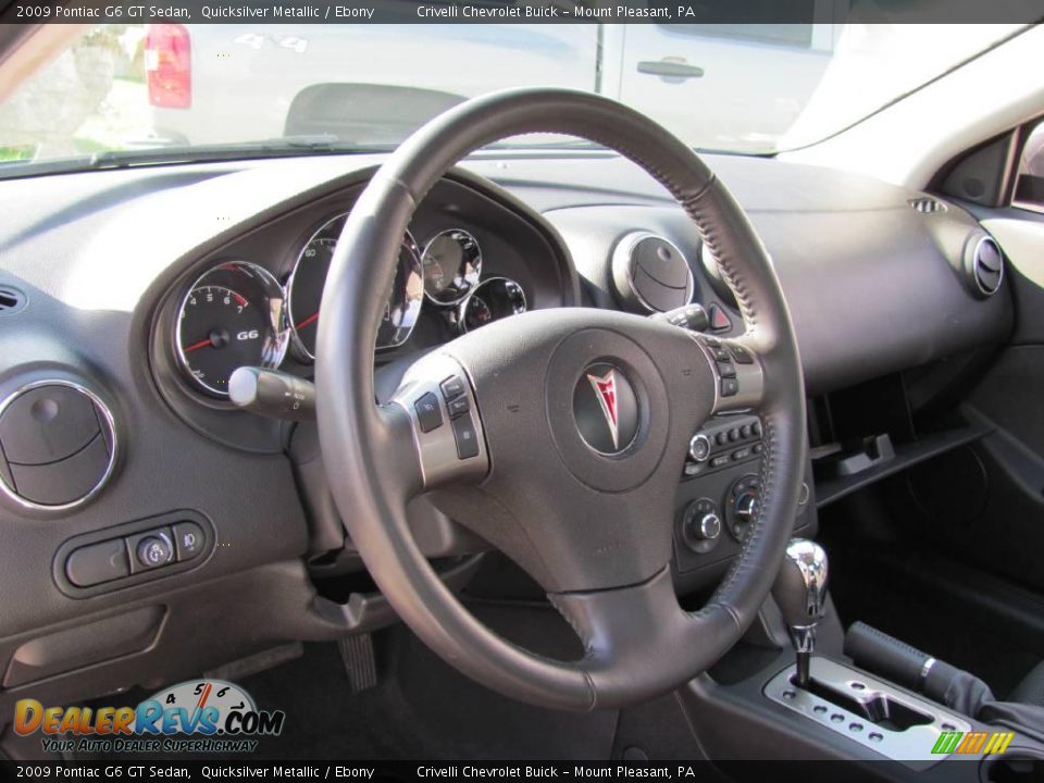 2009 Pontiac G6 GT Sedan Quicksilver Metallic / Ebony Photo #15
