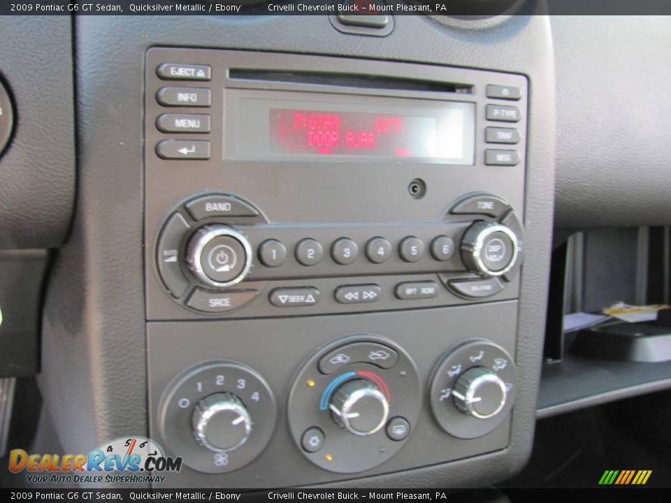 2009 Pontiac G6 GT Sedan Quicksilver Metallic / Ebony Photo #16