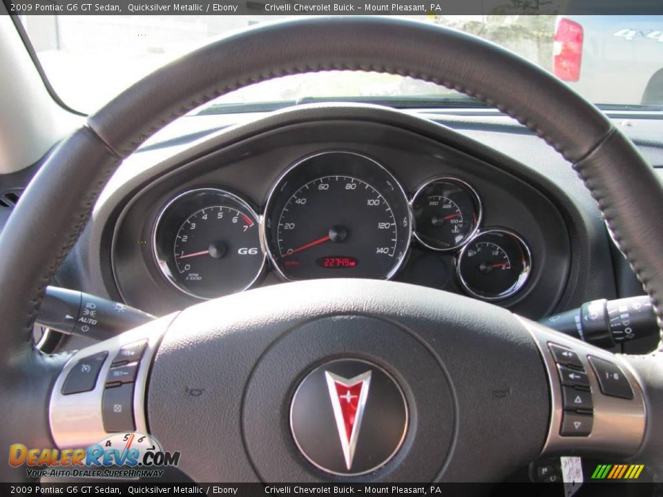 2009 Pontiac G6 GT Sedan Quicksilver Metallic / Ebony Photo #19