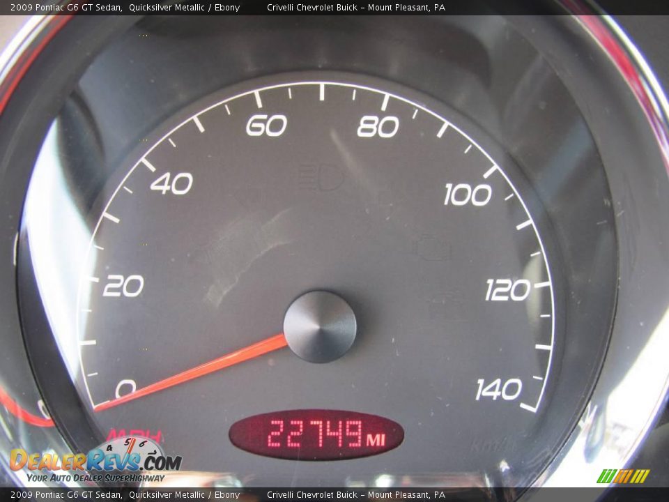 2009 Pontiac G6 GT Sedan Quicksilver Metallic / Ebony Photo #30