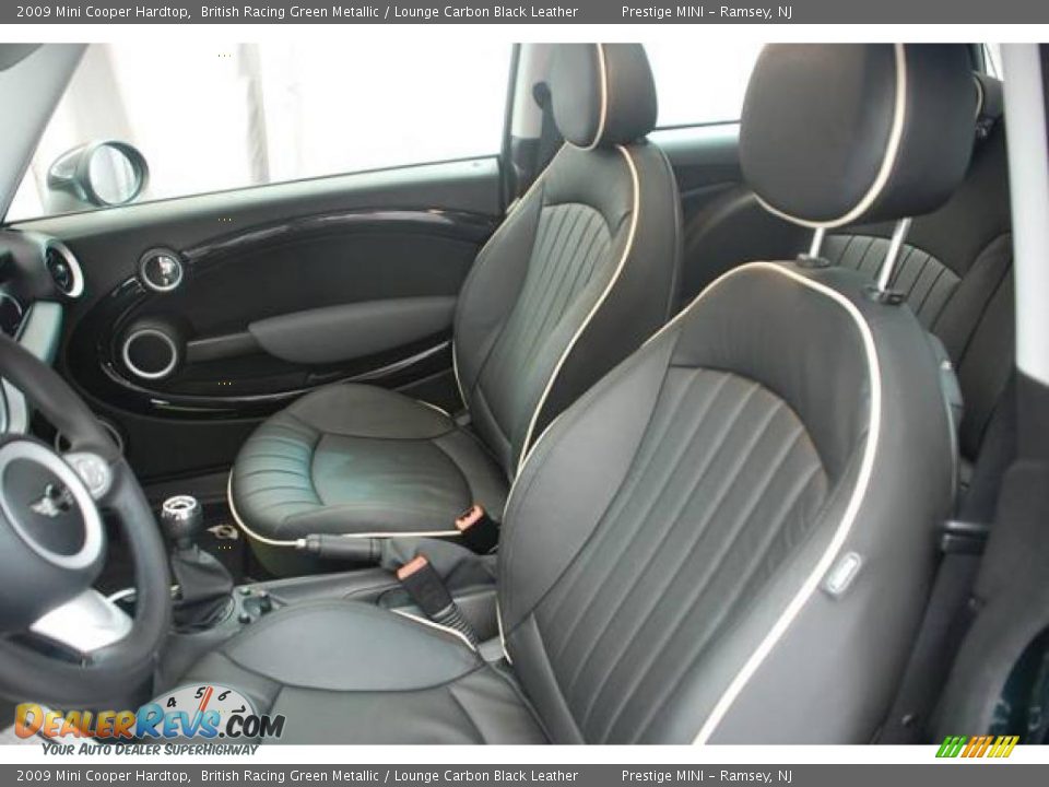 Lounge Carbon Black Leather Interior - 2009 Mini Cooper Hardtop Photo #4