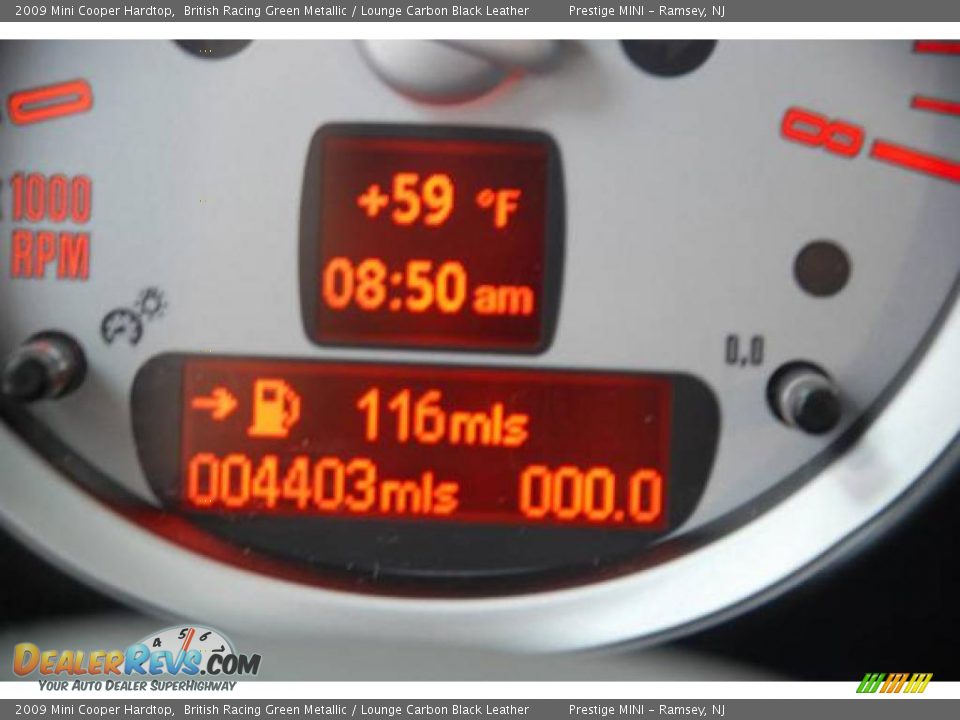 2009 Mini Cooper Hardtop British Racing Green Metallic / Lounge Carbon Black Leather Photo #5