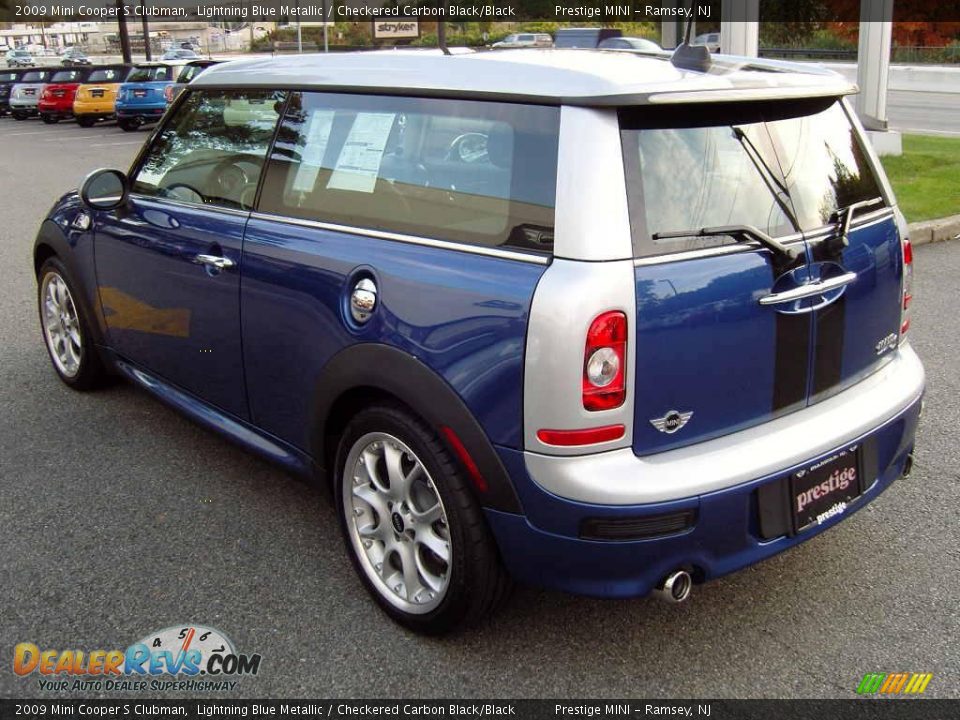 2009 Mini Cooper S Clubman Lightning Blue Metallic / Checkered Carbon Black/Black Photo #2