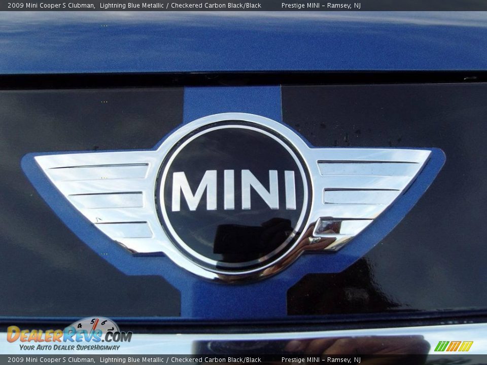 2009 Mini Cooper S Clubman Lightning Blue Metallic / Checkered Carbon Black/Black Photo #3