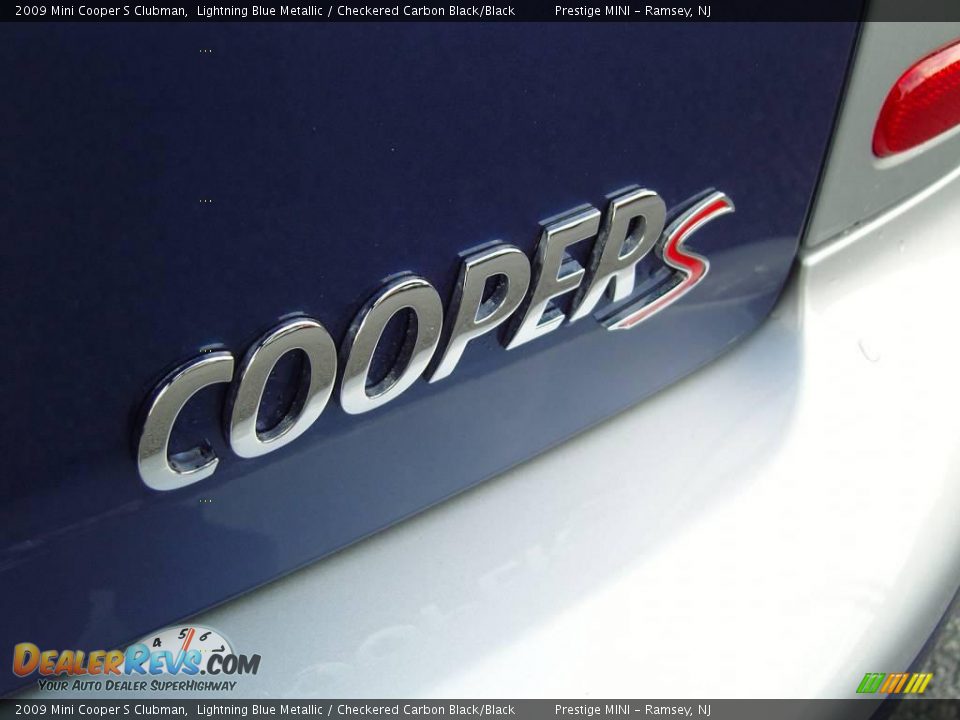 2009 Mini Cooper S Clubman Lightning Blue Metallic / Checkered Carbon Black/Black Photo #4