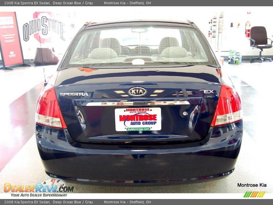 2008 Kia Spectra EX Sedan Deep Ocean Blue / Gray Photo #5