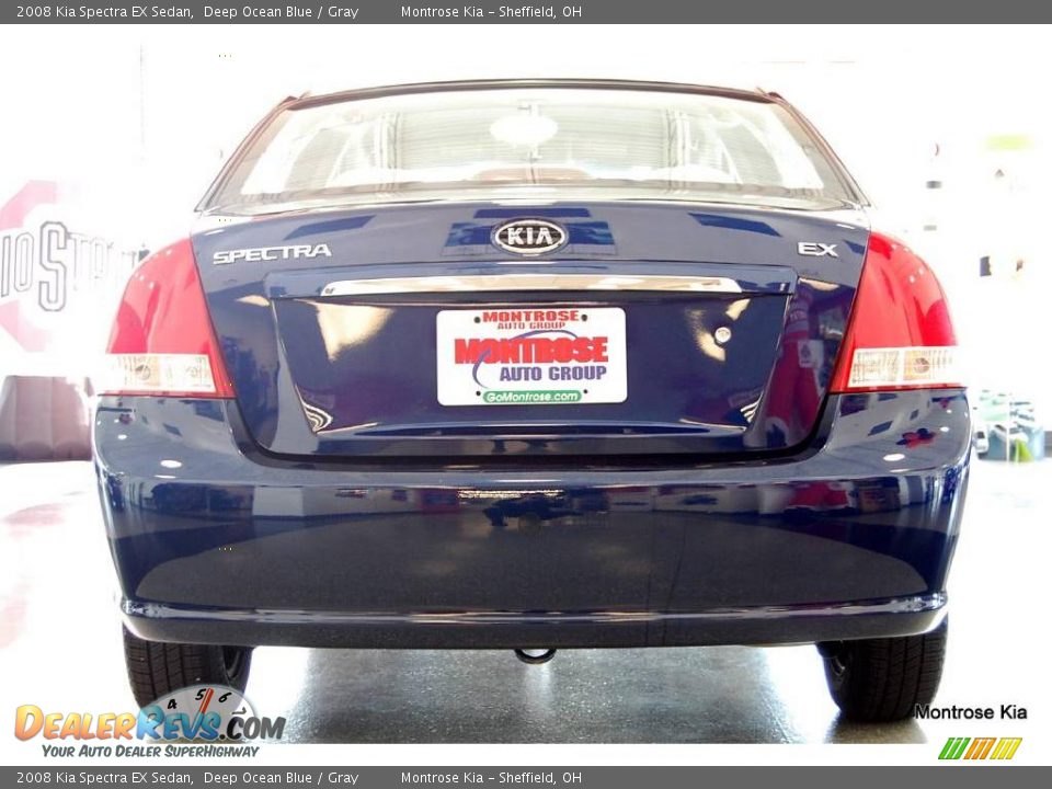 2008 Kia Spectra EX Sedan Deep Ocean Blue / Gray Photo #6
