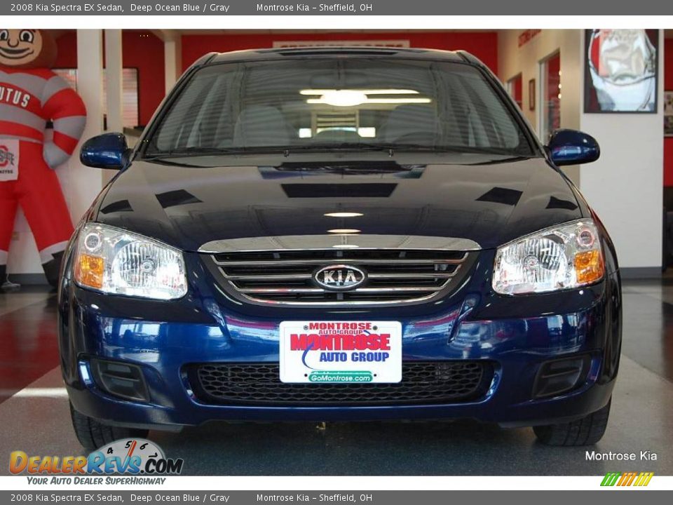 2008 Kia Spectra EX Sedan Deep Ocean Blue / Gray Photo #11