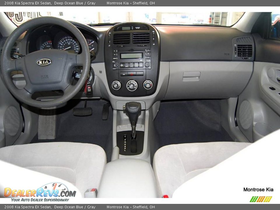 2008 Kia Spectra EX Sedan Deep Ocean Blue / Gray Photo #12