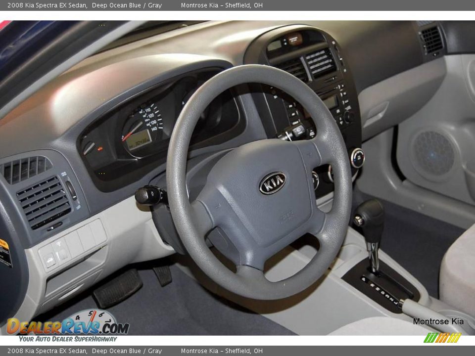 2008 Kia Spectra EX Sedan Deep Ocean Blue / Gray Photo #13
