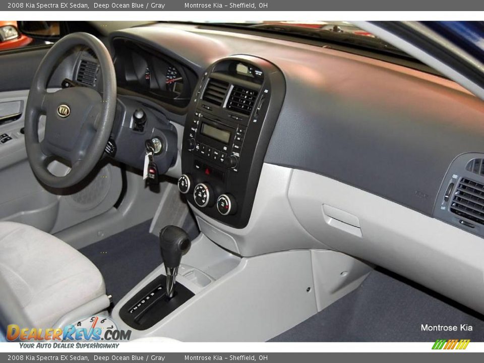 2008 Kia Spectra EX Sedan Deep Ocean Blue / Gray Photo #14