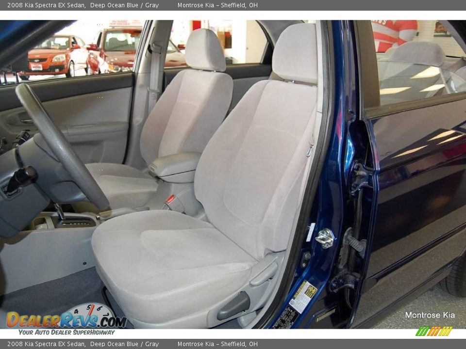 2008 Kia Spectra EX Sedan Deep Ocean Blue / Gray Photo #15