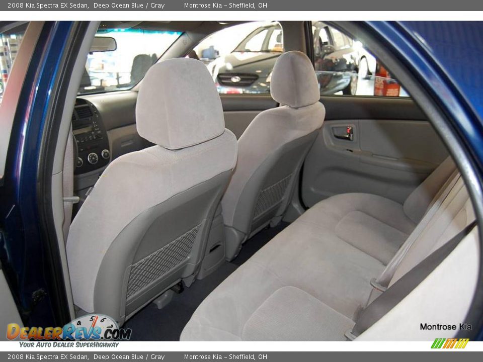 2008 Kia Spectra EX Sedan Deep Ocean Blue / Gray Photo #16