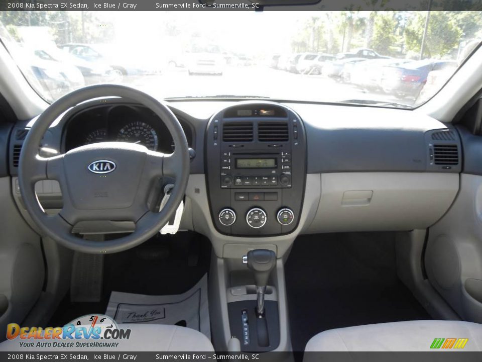 2008 Kia Spectra EX Sedan Ice Blue / Gray Photo #3