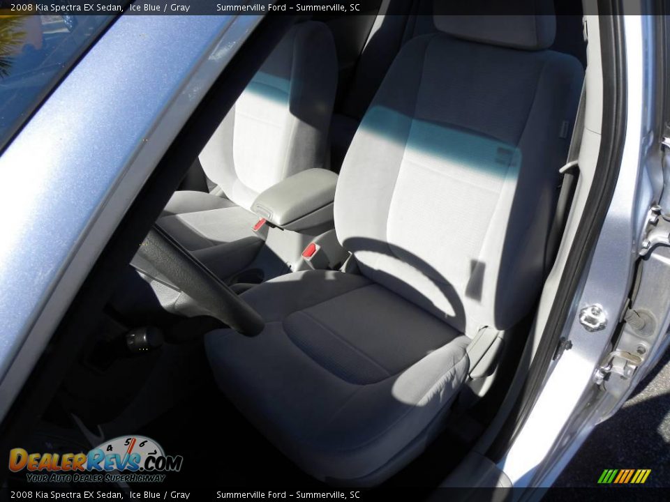 2008 Kia Spectra EX Sedan Ice Blue / Gray Photo #4